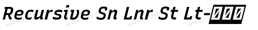 Recursive Sn Lnr St Lt字体转换